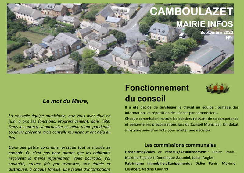 Mairie infos n°1